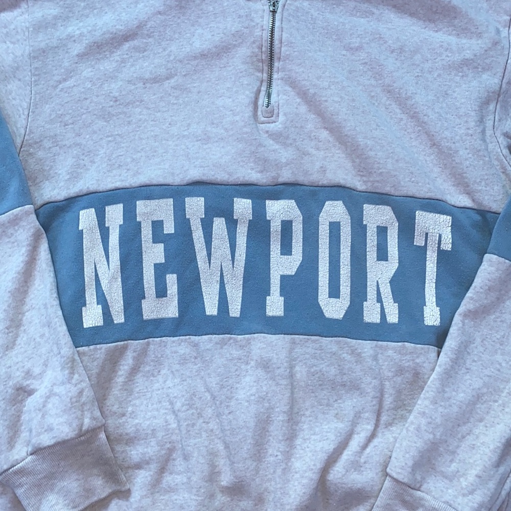Brandy Melville Newport Gray Quarter zip